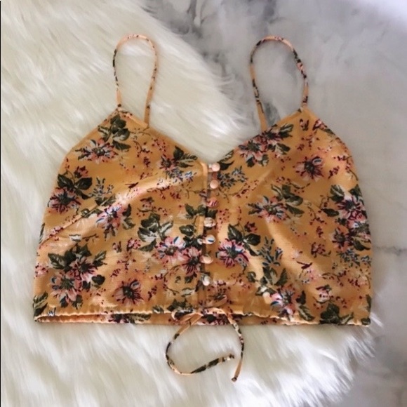 ✨HP✨ FLYNN SKYE Floral Crop Cami Tank Top Blouse - Picture 6 of 12